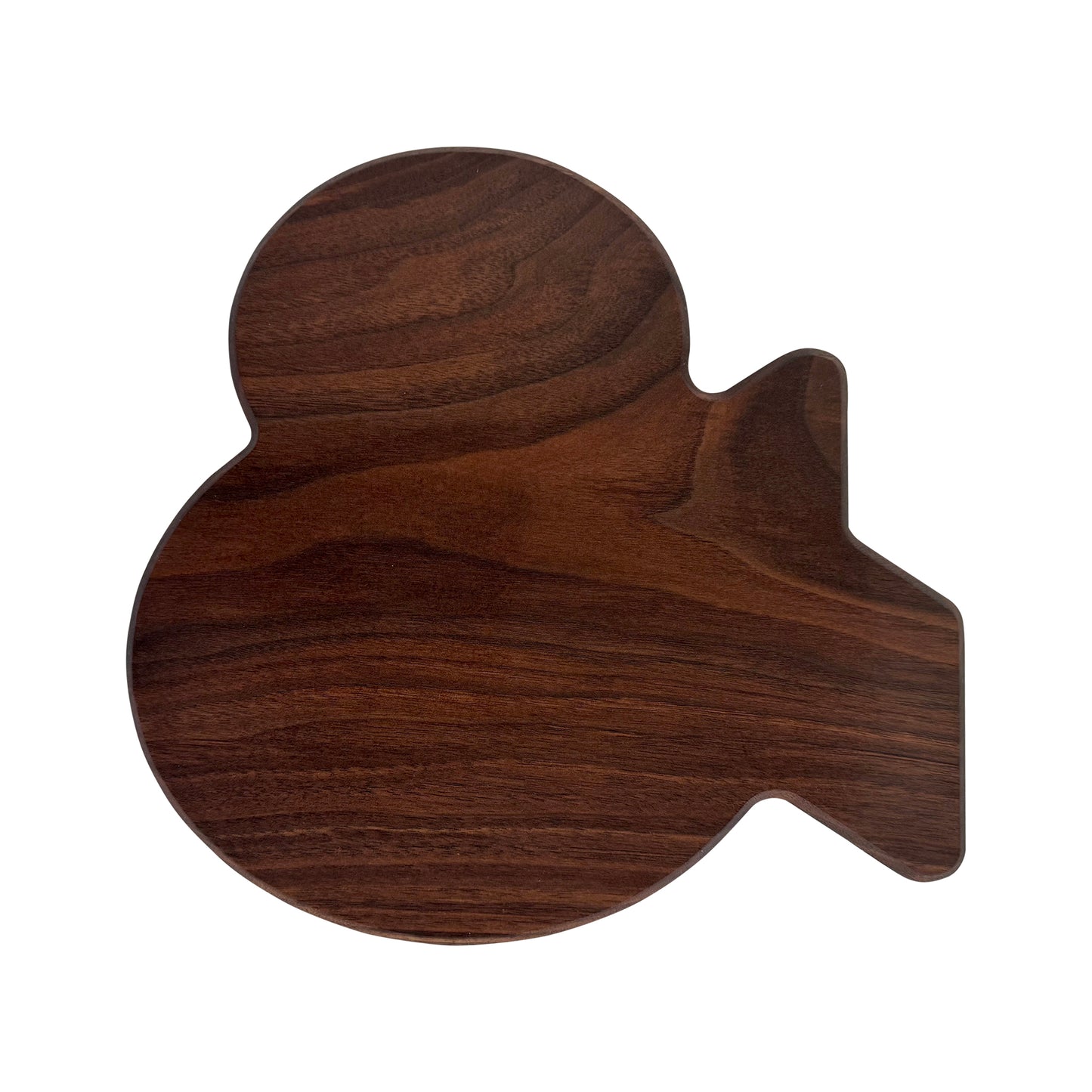 Ampersand Charcuterie Board handcrafted from solid walnut, uniquely shaped for stylish serving and kitchen decor