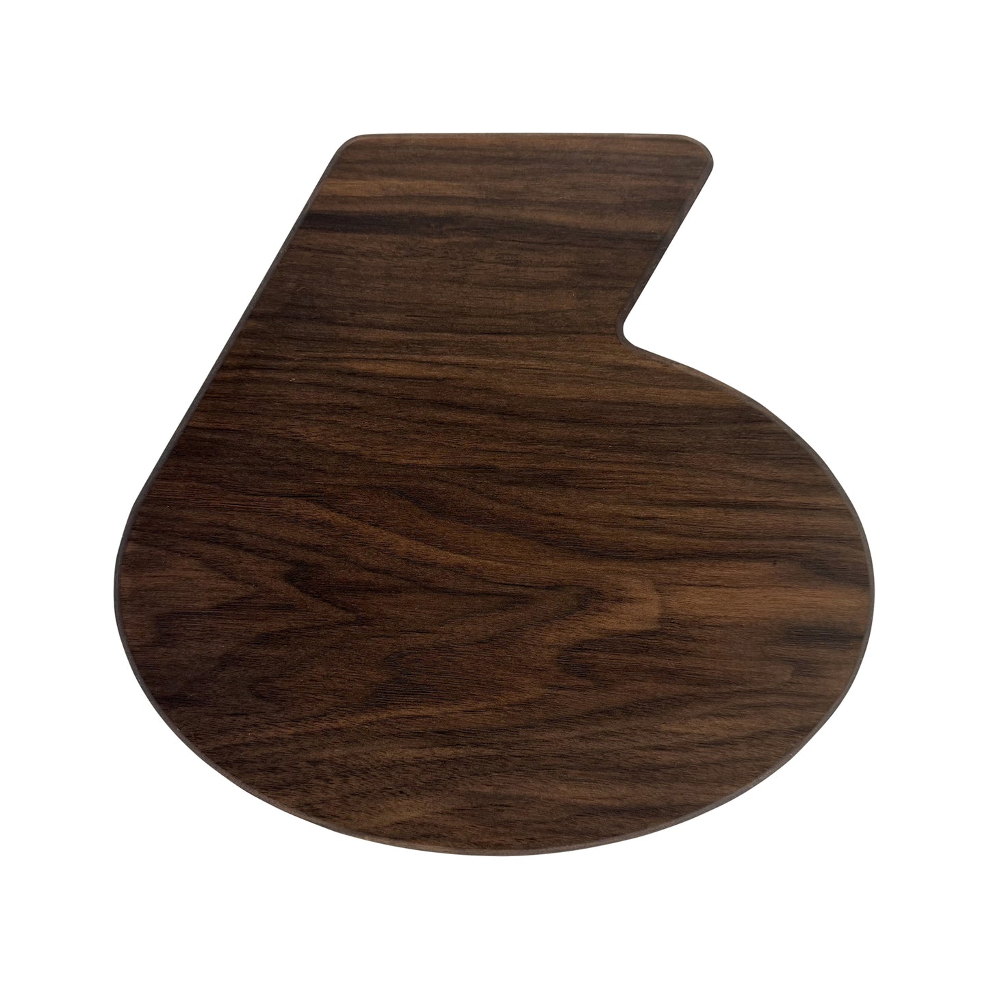 Number 6-shaped charcuterie board crafted from sustainably sourced American walnut with a food-safe finish and beveled edges, ideal for stylishly serving meats, cheeses, fruits, or desserts at birthdays and milestone celebrations
