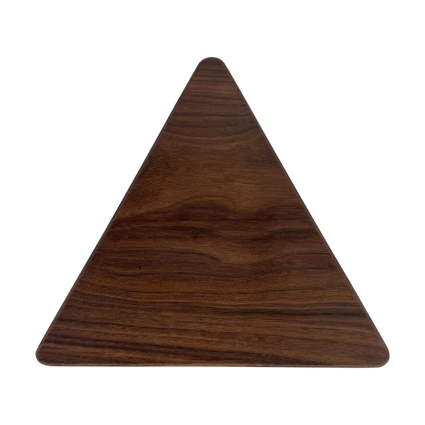 Shape Up board set with square, circle, and triangle boards handcrafted from solid walnut, ideal for serving and display
