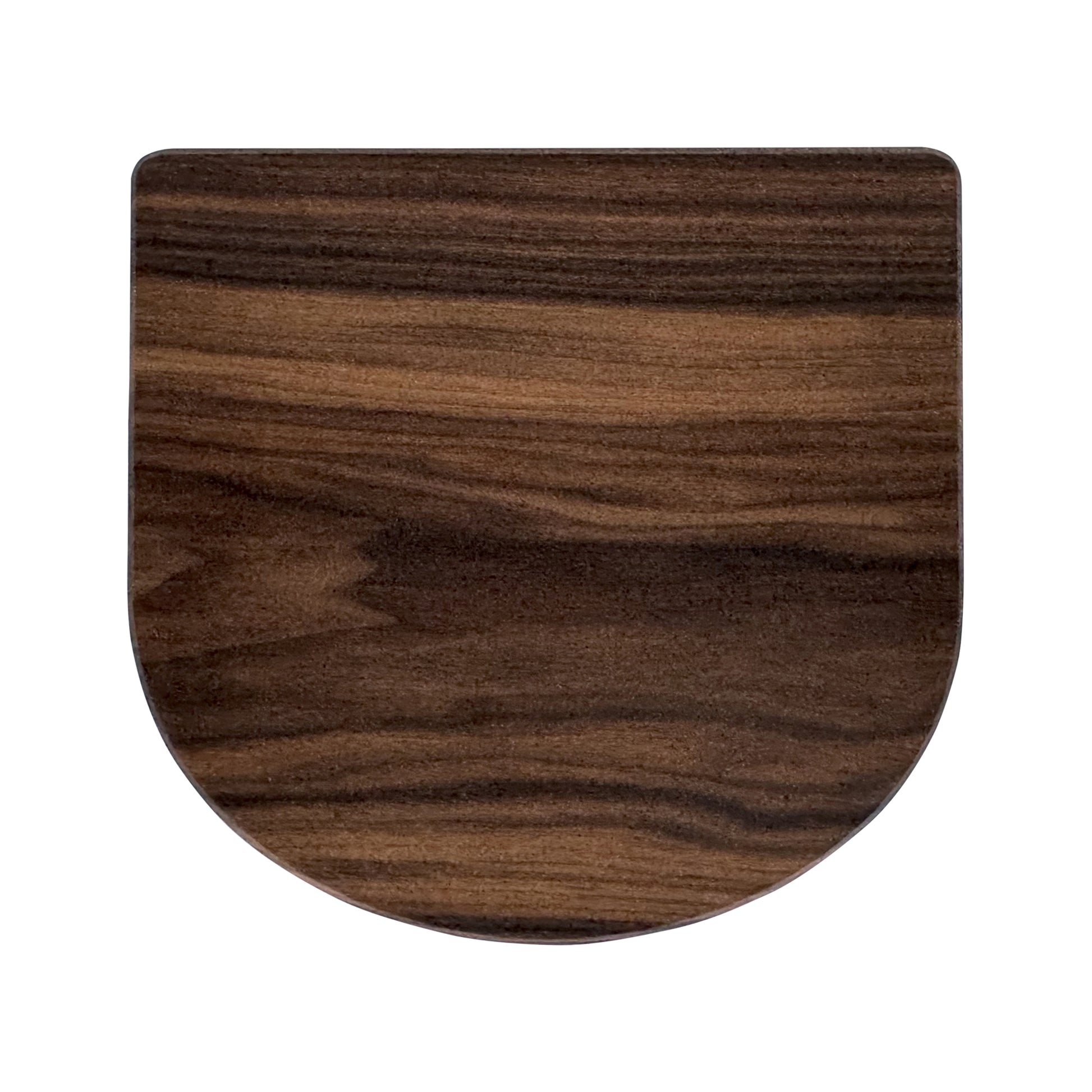 Letter U-shaped charcuterie board made from sustainably sourced American walnut with a food-safe finish and beveled edges, perfect for serving meats, cheeses, fruits, or desserts at personalized gatherings or initial-themed events.