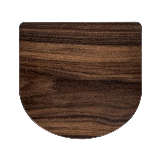 Letter U-shaped charcuterie board made from sustainably sourced American walnut with a food-safe finish and beveled edges, perfect for serving meats, cheeses, fruits, or desserts at personalized gatherings or initial-themed events.