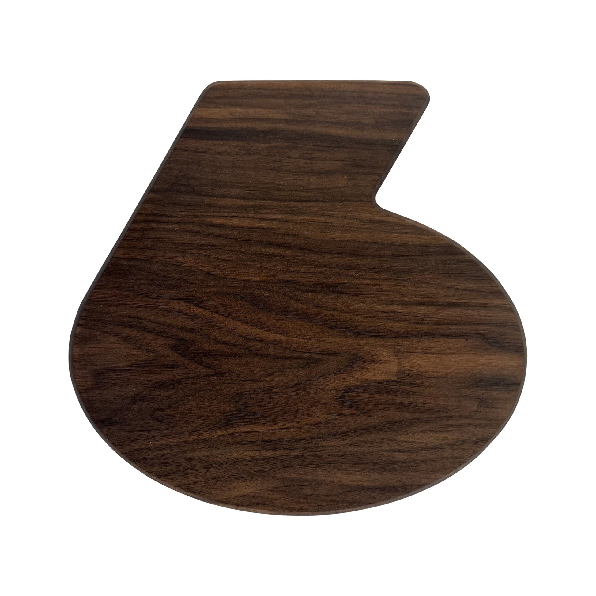 Number 6-shaped charcuterie board crafted from sustainably sourced American walnut with a food-safe finish and beveled edges, ideal for stylishly serving meats, cheeses, fruits, or desserts at birthdays and milestone celebrations