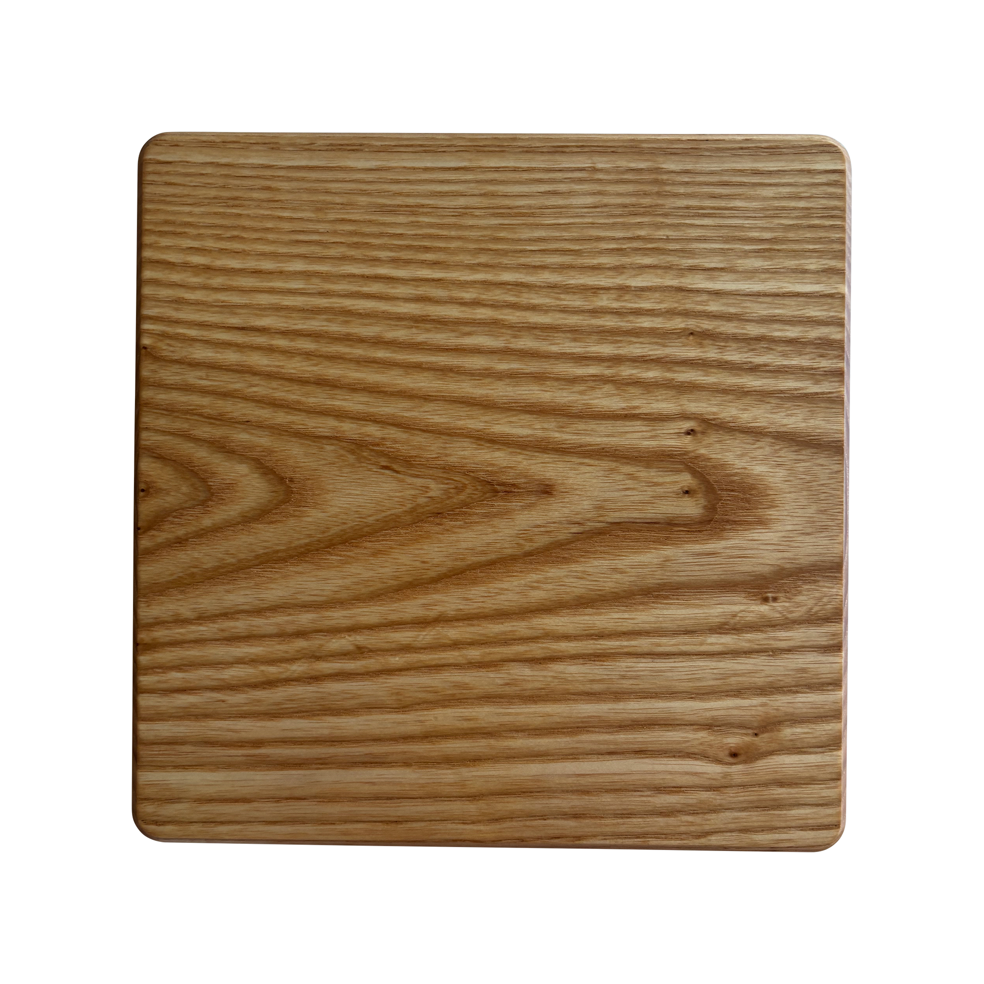 Shape Up board set with square, circle, and triangle boards handcrafted from solid walnut, ideal for serving and display