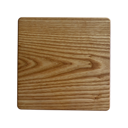 Shape Up board set with square, circle, and triangle boards handcrafted from solid walnut, ideal for serving and display